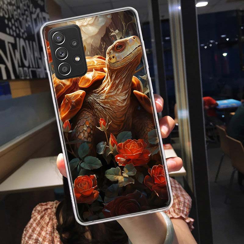 Marine Organisms, Sea Turtles, And Animals Phone Case for Samsung A54 A57 A37 A17 A14 A15 A12 A24 A34 A55 A35 A25 A52S A07 A05S