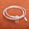Mode 925 Sterlingsilber Traumfänger Quaste Feder Charm Armreif für Damen Eleganter Schmuck