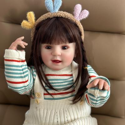 BZDOLL Reborn bébé 60 cm 24 pouces poupée avec corps en tissu Silicone souple pour fille princesse Bebe cadeau d'anniversaire habiller