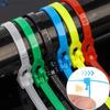 100PCS/LOT Detachable Reusable Nylon Ties Loosenable Adjustable Buckle Colored Plastic Cable Zip Ties