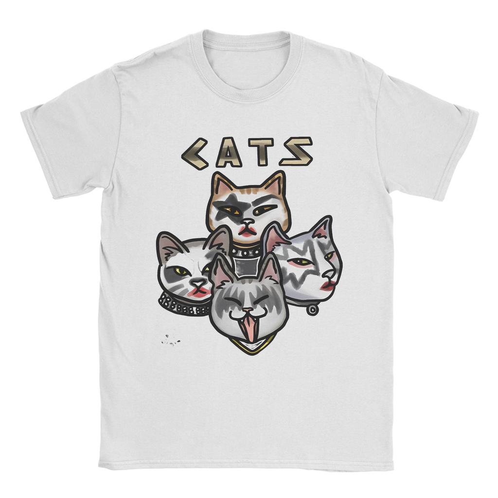 CATS Hamburger T-Shirt  Popular T Shirts Short-Sleeved Awesome Tshirt Summer Cotton O-Neck Oversize Clothing