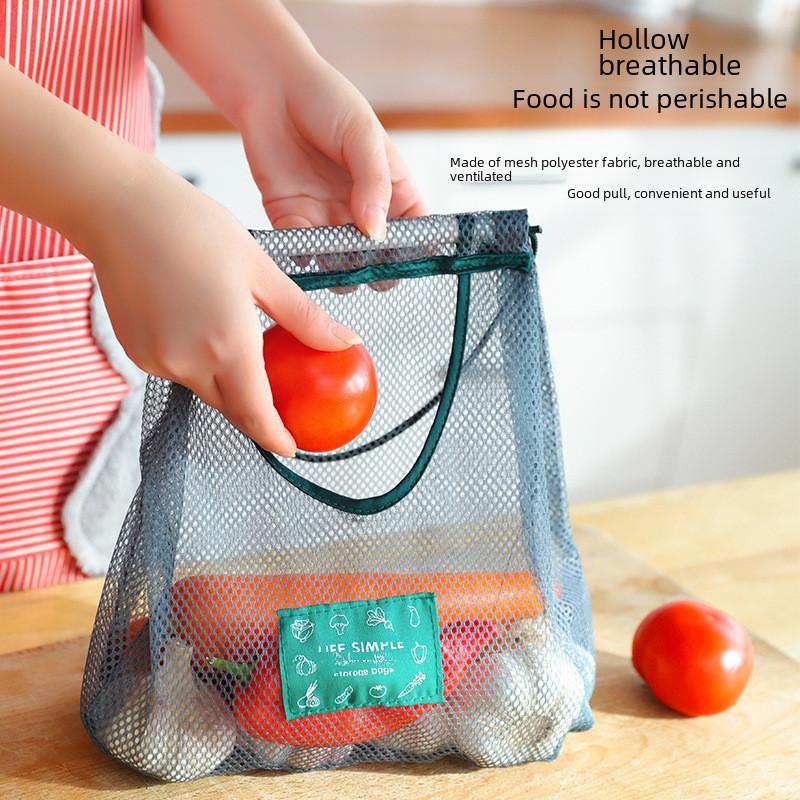 Modern Minimalist Wall Hanging Storage Bag With Polyester Cotton Rope For Home Office Decor