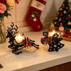 Snowflake Xmas Desk Decoration Deer Elk Christmas Ornaments Christmas Candle Holder Christmas