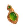 Full Green Yang Green Natural Agate Green Chalcedony Pendant Female Opening Slightly Inlaid, Real Shot Fidelity