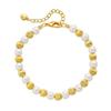 K Gold Plated Natural Shell Pearl Elegant Handmade Bracelet For Women