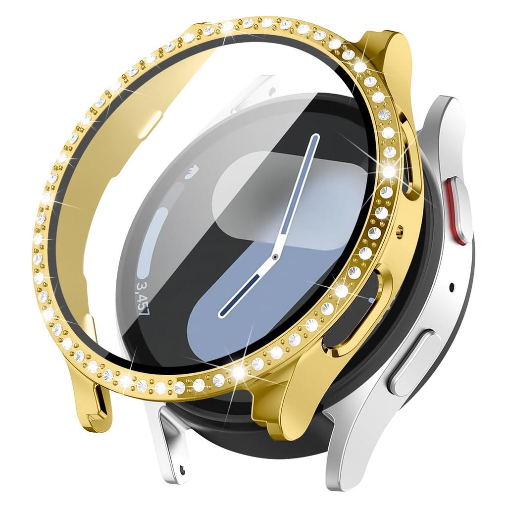 Θήκη Bling με Διαμάντια για Samsung Galaxy watch 7 44mm 40mm Αξεσουάρ Προστατευτικό Οθόνης Τζάμι Ασφαλείας Προφυλακτήρας Κάλυμμα Galaxy watch 7