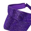 Rhinestone Sport Sun Visor Hat Adjustable Summer Cap Fashion Casual Windproof Protection for