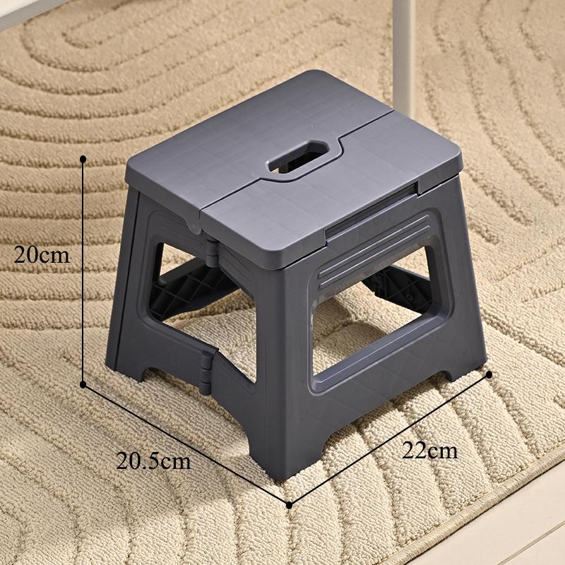 Lightweight Folding Step Stool Multi Purpose Handheld Thickened Footstool Non-Slip Plastic Small Benches Kitchen
