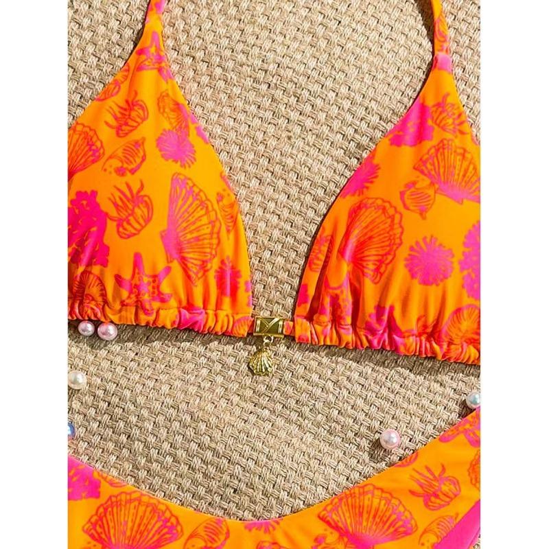Women S Sexy Split Thong Bikini Swimsuit With Tie