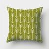Green Geometric Pattern Throw Pillowcase Home Decor Square Wave Print Pillowcase Sofa Bed Decorative Pillowcase