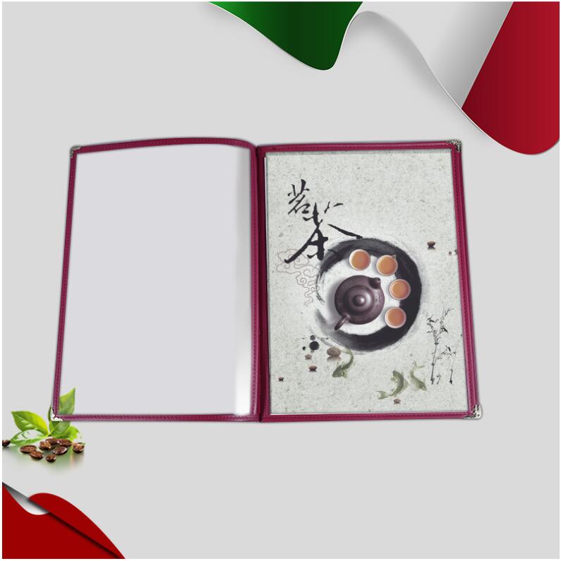 For A4 1/2/3/4/5/ 6/7/8/10/ Slots Single Dobule Three Panel Plastic Menu Holder Transparent Folder Cover