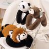 Plush Animal Pillow: Panda, Koala, Raccoon, Dinosaur, Cuddly Sleeping Companion for Children