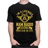 Custom Klassiek Gelicentieerde Ham Radio Operator T-shirts Heren Korte Mouw T-shirt Casual Tee Tops Puur Katoen Slim Fit T-shirt Merchandise