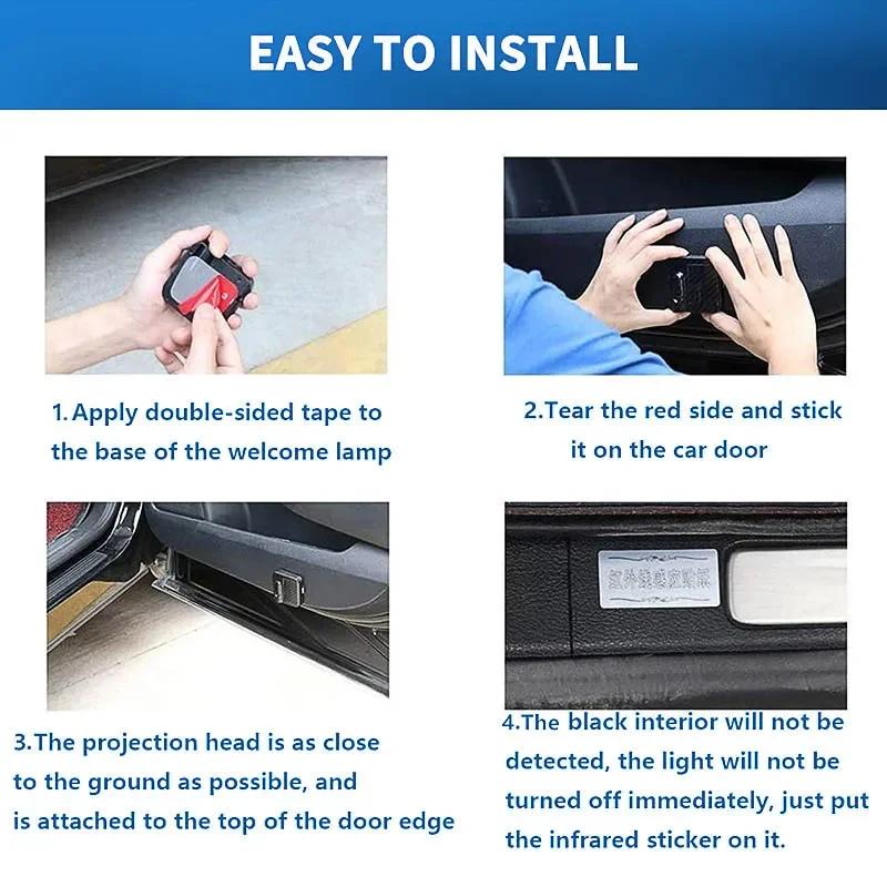 2 Stück Auto Tür Schatten Willkommenslicht für Cadillac ATS CTS BLS SRX Escalade XT5 Deville XTS DTS Tiburon XT4 XLR XLR-V Seville SLS
