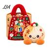 Cartoon Steamed Bun Plushie Christmas Plush Dumpling Toy with Steamer, Stress Relief Stuffed Decoration Squeeze Toy, for Holiday Steamer