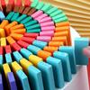 Çocuklar ve Yetişkinler İçin Ahşap Domino Seti - Eğitici Yapı Blokları Oyuncak