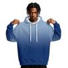 Men's Gradient Print Hoodie with Pocket, Casual Athletic Pullover