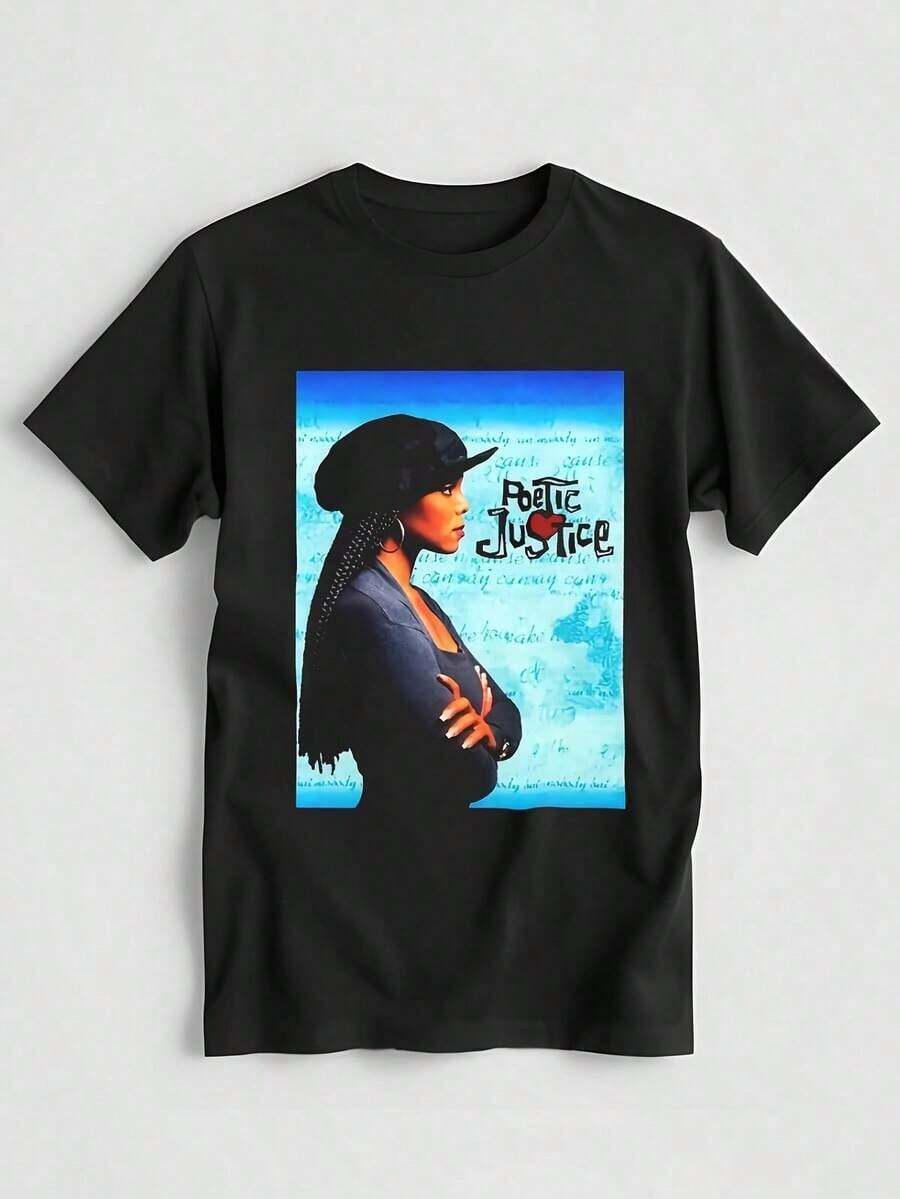 90s Janet TShirt Unisexs Printed TShirt 220g 100 Cotton Round Neck Casual Unisexs Outdoor Short L
