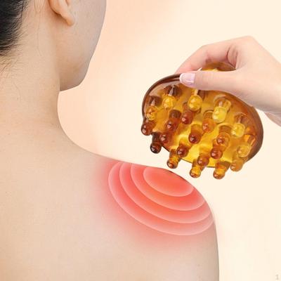 Manuelle Massagebürste für Frauen/Männer Ergonomisch Rund Kopfhaut Nacken Bein Schulter Füße