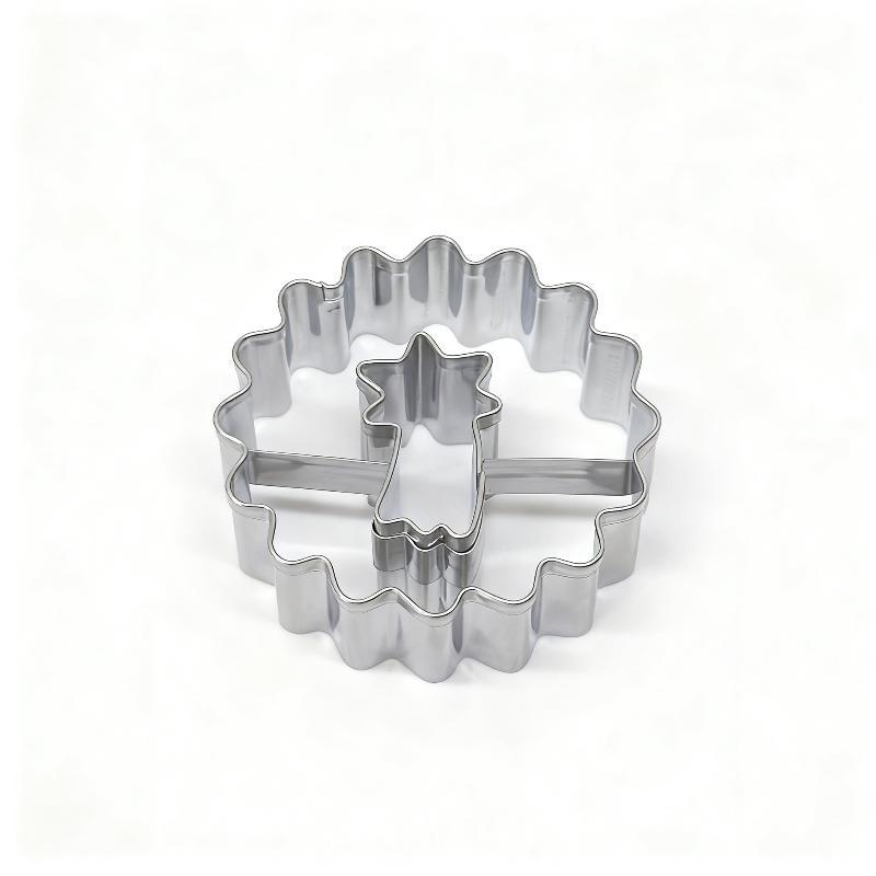 Stainless Steel Christmas Cookie Cutter Gingerbread Man Snowflake Star Shape Biscuit Mold Diy Cake Pastry Baking Making Tools
