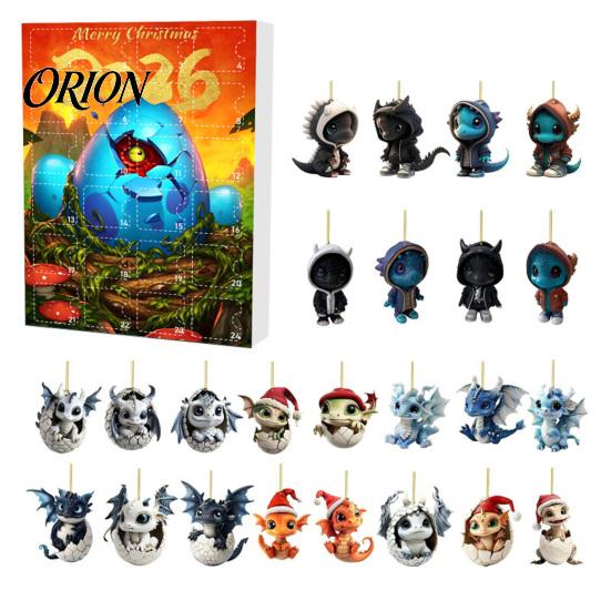 Exquisite Christmas Gift Box Dragon Advent Calendars 2026, 24 Days Countdown Calendar with Acrylic Hanging Ornaments Ornaments, Collectible