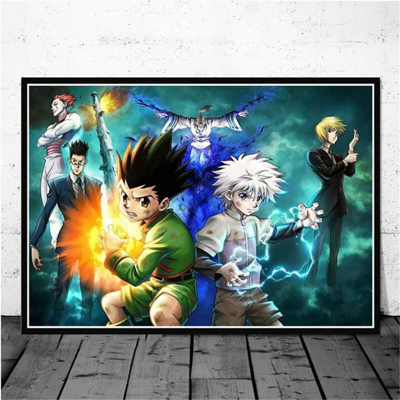 Classic Japanese Anime Canvas Painting Hunter X Hunter Posters and Prints Abstract Wall Art Pictures for Kids Living Room Decor
