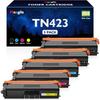 Kompatible Tonerkartusche - UNDERSCORE - TN-423 - 5 Stück - 6500 Seiten schwarz - 4000 Seiten Farbe