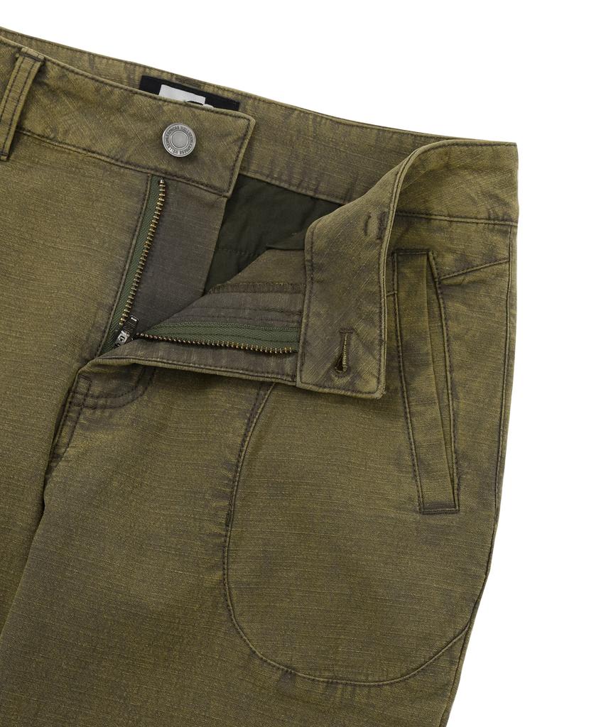 WELLBEING EXPRESS Washed Boots Cut Pants Khaki