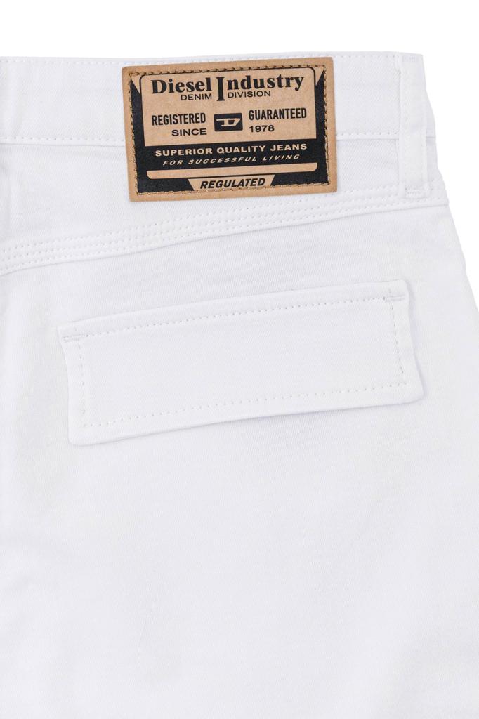 Diesel Women's P-MIRTA Cargo Pants with 3D Pockets, Regular Loose Fit, Size 24, White, Model A15757R68RN, 101