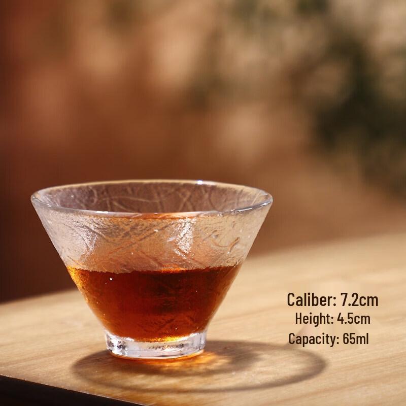 Qiwei Japanese Style Glass Tasting Cup with Lid