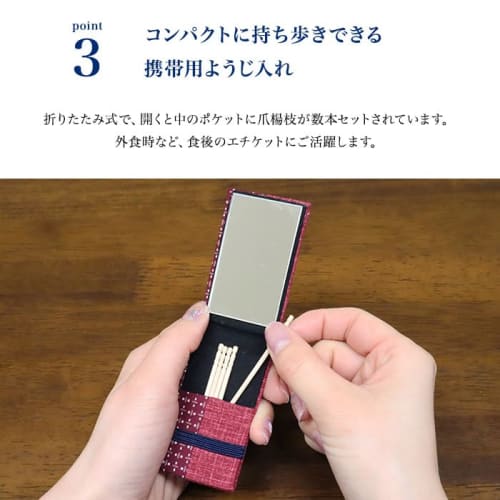 Toothpick holder with mirror (KOMON series) (purple)