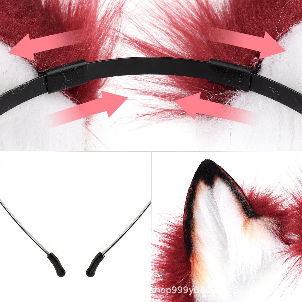 Faux Fur Wolf Ear Headband for Cosplay and Role-Playing