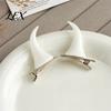 Cosplay Headwear for Women 2Pcs Halloween Evil Horn Hair Clips, Small Horror Demon Goth Ear Resin Clips Hairpins, Barrettes Accessories Adults