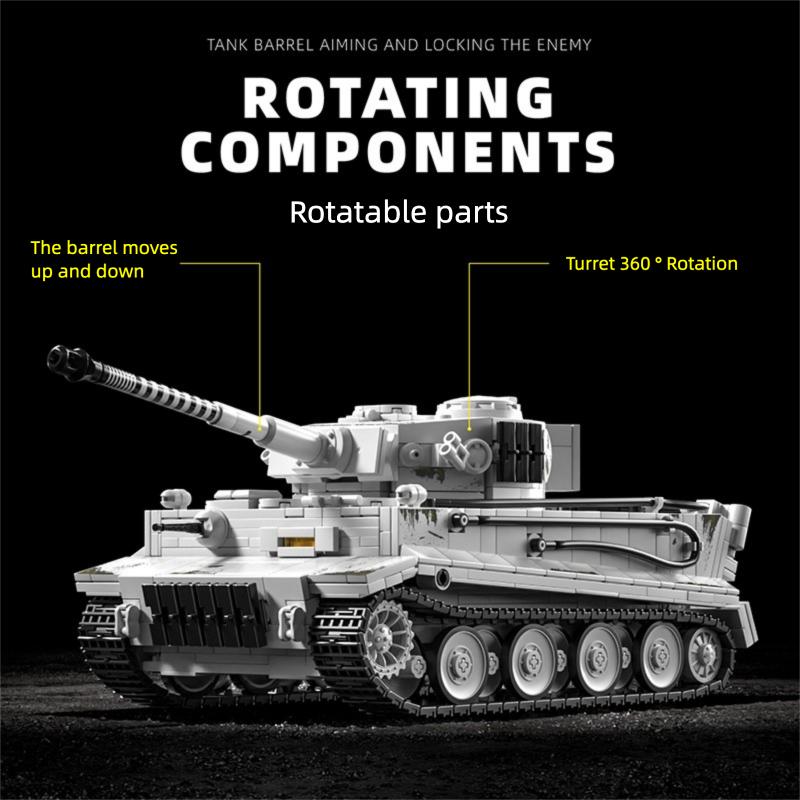Militär Armee 1:28 Tiger Schwerer Panzer MOC Baustein Modell Ziegelsteine Sets Kreative Bausteine Spielzeug Festival Geschenk Für Erwachsenen Freund 1600+ Teile
