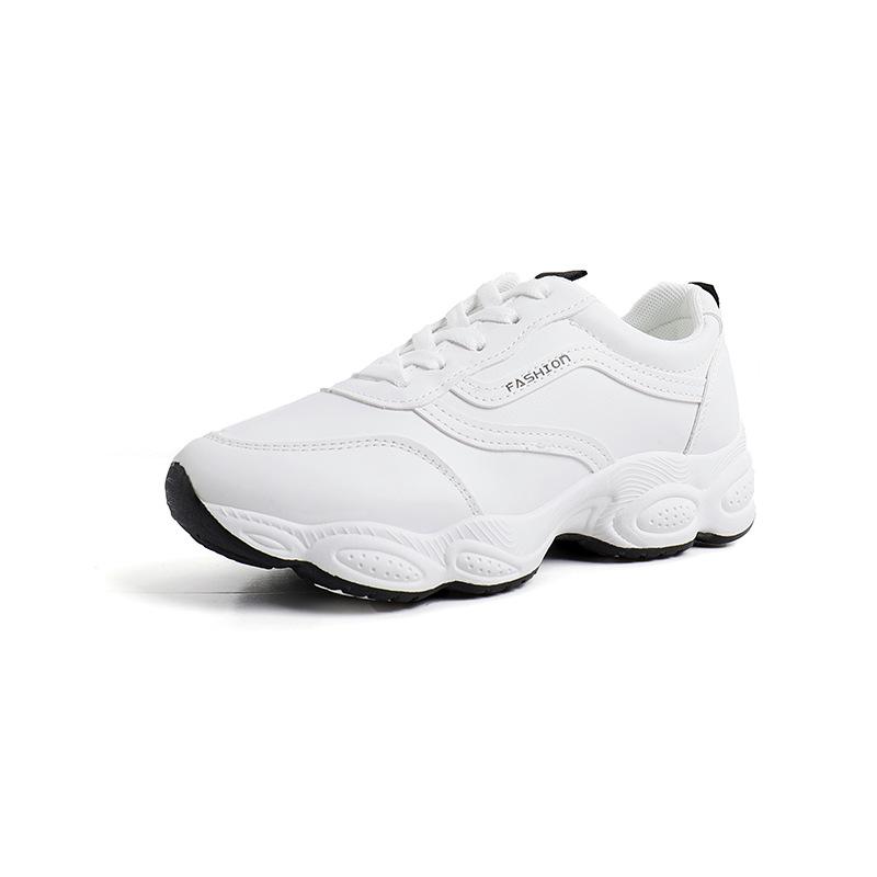 Sneakers Chunky Casual da Donna Antiscivolo Leggere Scarpe da Corsa Traspiranti Pelle PU Scarpe da Passeggio con Lacci Scarpe Sportive da Tennis per Donna Sneakers