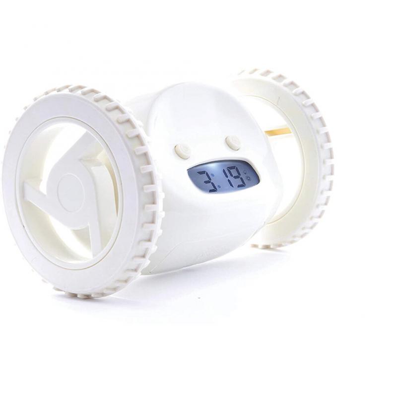 Robotí Budík Clockie pro hluboce spící, na kolečkách, extra pohyblivý, skákací, do ložnice