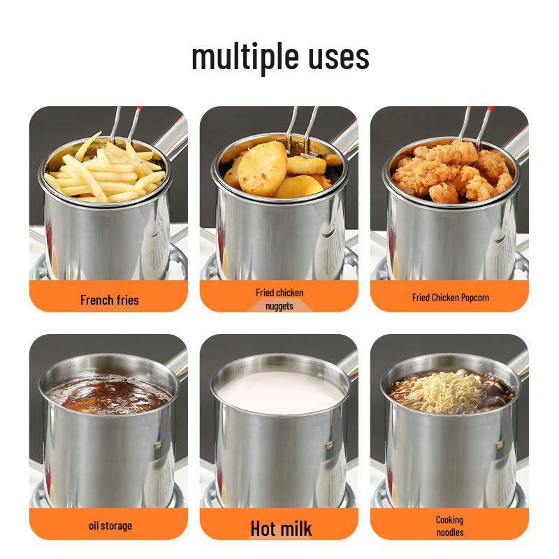 Stainless Steel Multifunctional Deep Fryer for Home and Commercial Use