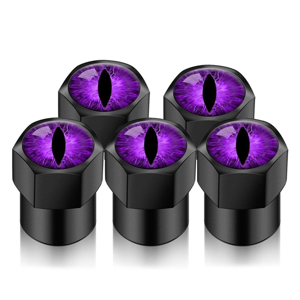 

5 ШТ./ЛОТ Универсальные DIY Колпачки на ниппель автомобильного колеса/шины Наклейки на автомобиль Для Авто Мото Аксессуары Декор Подарок, Форма Глаз чёрный/фиолетовый