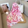 Breathable Small Square Scarf Lightweight Square Handkerchief Elegant Printed Silk Scarf  Women