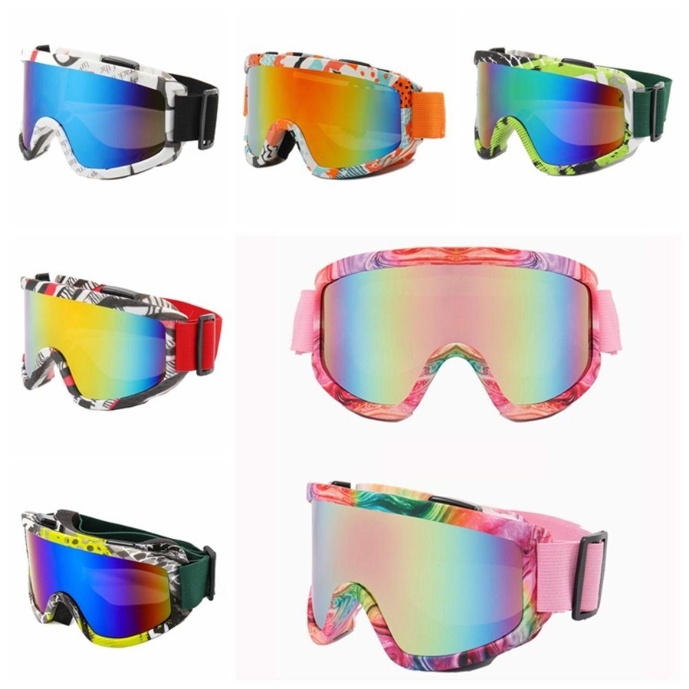 Dazzling Colors Snow Goggles Polycarbonate Ski Glasses Snowboard Snow Skiing Goggles  Women