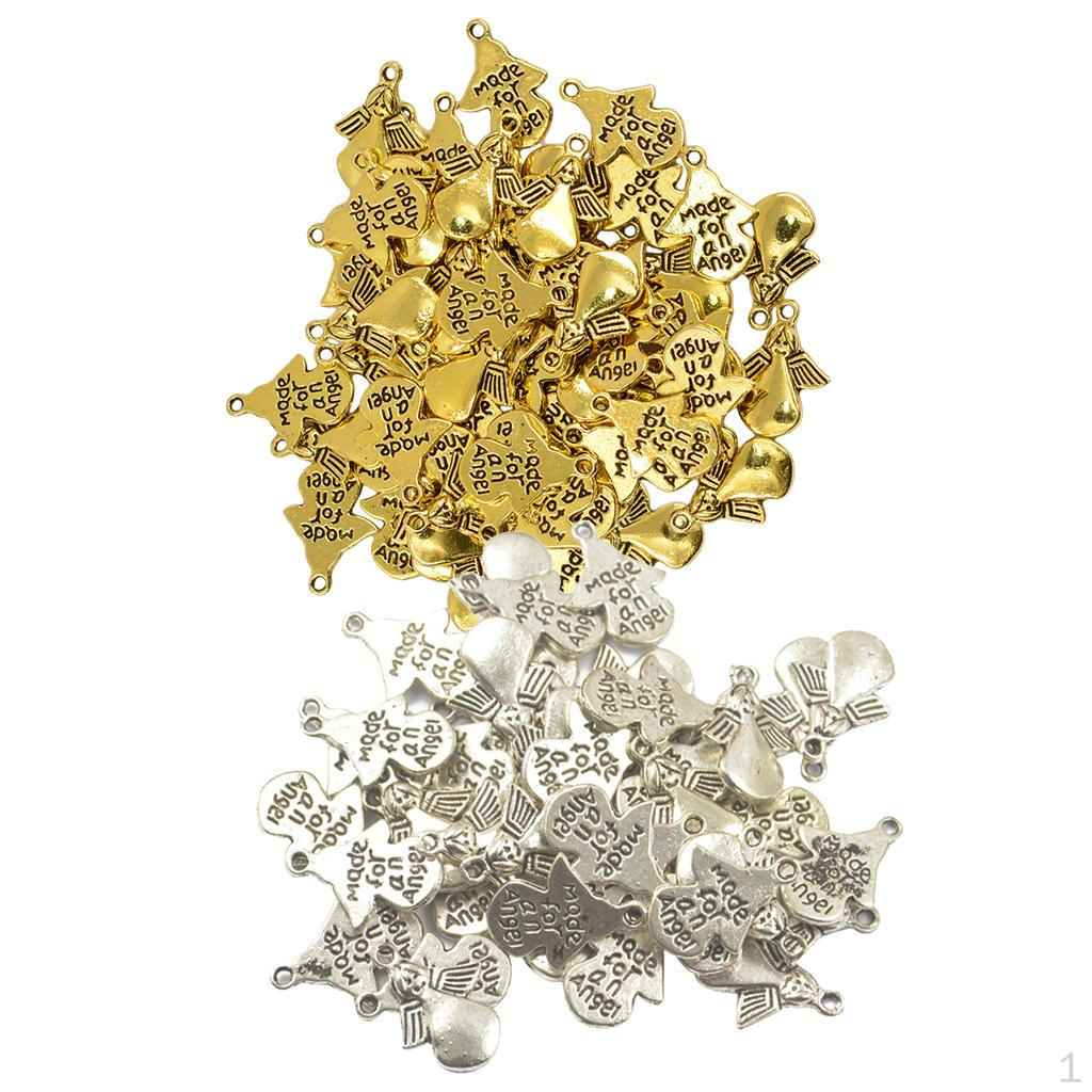 

100 шт. Тибетское золото ангел Шармы DIY Craft 18 x 12 мм