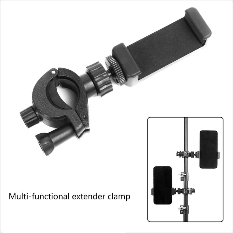 Rotatable Smartphone Holder For Mic Stands Tripod Phone Mount Brackets Expansion Clamp For Vloggings Video