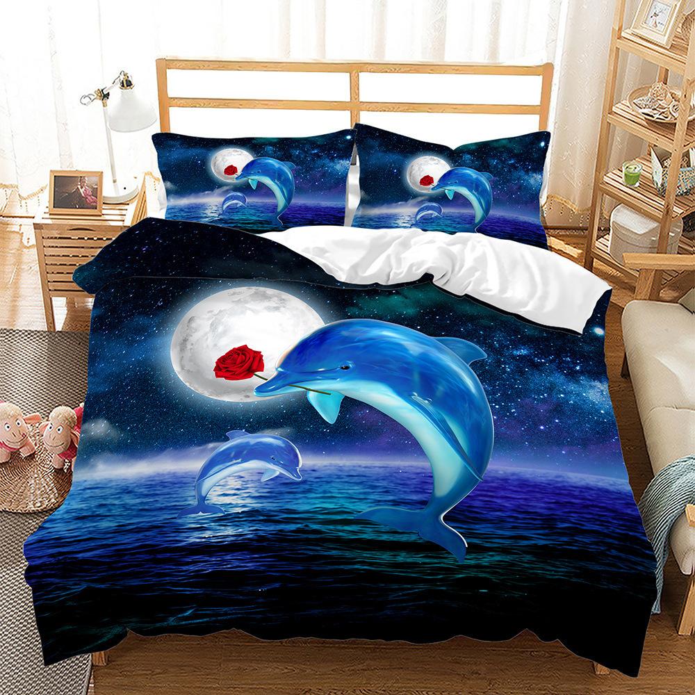 Fashion Technology Printing, 3D Digital Printing, Bedding, Duvet Covers, Pillowcases, Three-piece Sets