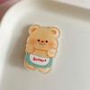 Cartoon Glitter Clip Heart Hair Clip with Butter Bear Girls Headdress Bear