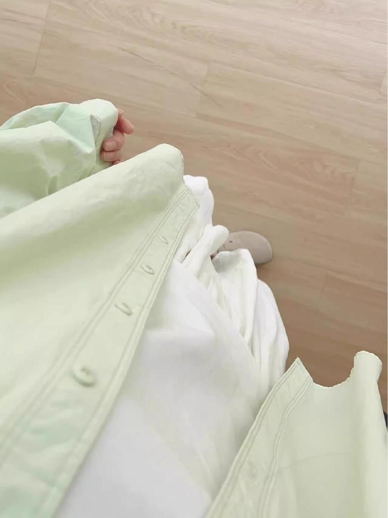 Blue Pure Cotton Women's Shirt, Unique Loose Commuter Design for Early Spring & Autumn 2026.