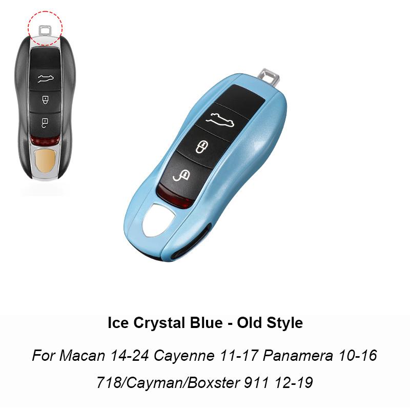 Remote Smart Car Solid Color Abs Key Cover For Porsche Panamera Macan 718 Taycan 911 Cayman Boxster 9ya 971 Car Accessories