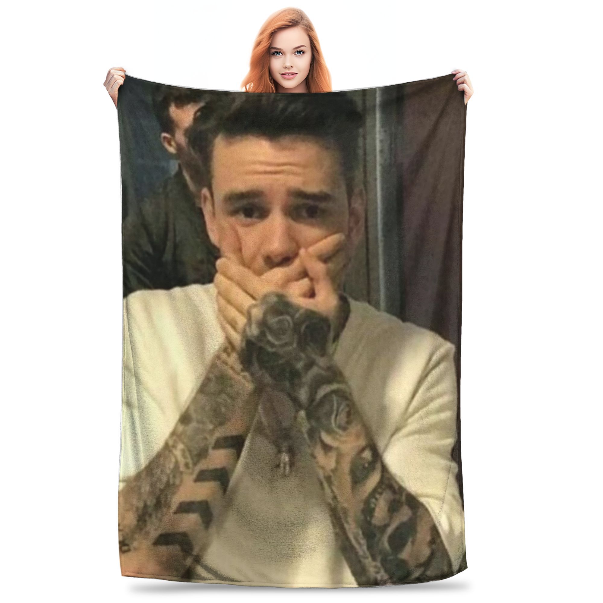 Exquisite Fashion Items Unisex Coral Flannel Throw Blanket Liam Payne Warm Plush Blankets Soft Bedding For Bed Living Room Home Picnic Sofa