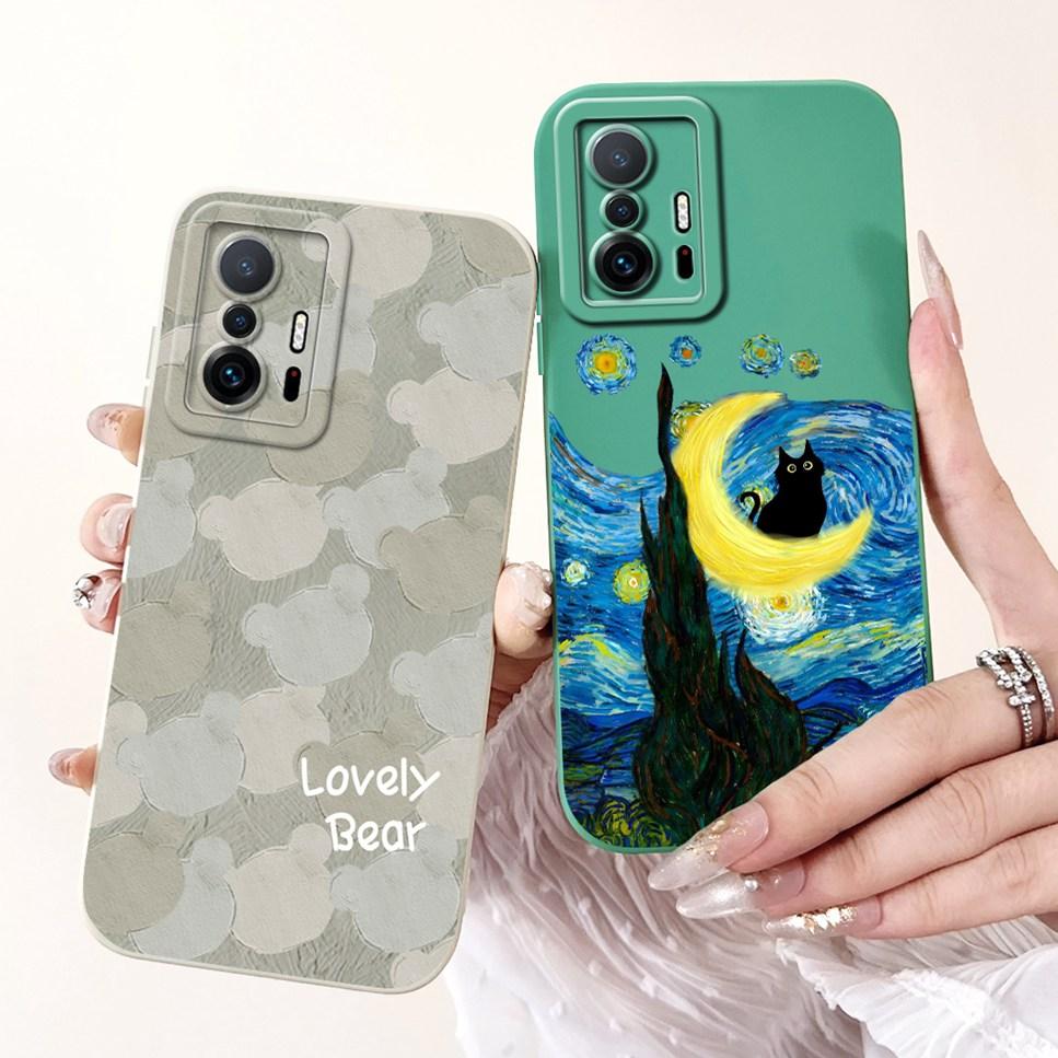 For Xiaomi Mi 11T 6.67" Case Luxury Flower Cartoon Astronaut Soft Silicon Cover For Xiaomi Mi 11T MI 11T Pro 5G Phone Case Funda