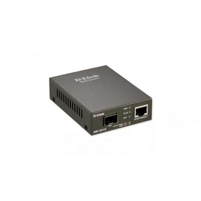 Convertisseur de média - D-Link - DMC-G01LC - 10/100/1000 Mbps - SFP - RJ-45