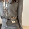 Gold Lock Buckle Transparent Shoulder Bag with Chain Strap Small Clutch Purse  Summer Season